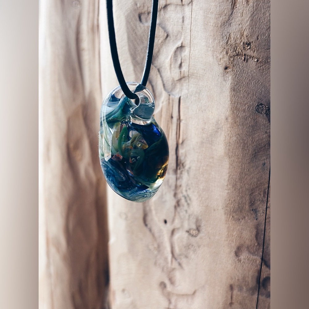 OOAK Artisan Borosilicate "Galaxy" Vortex Pendant - Adjustable Art - Picture 12 of 16